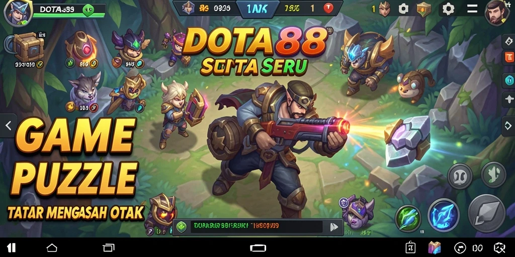 Tampilan gameplay DOTA88 dengan berbagai tantangan puzzle.