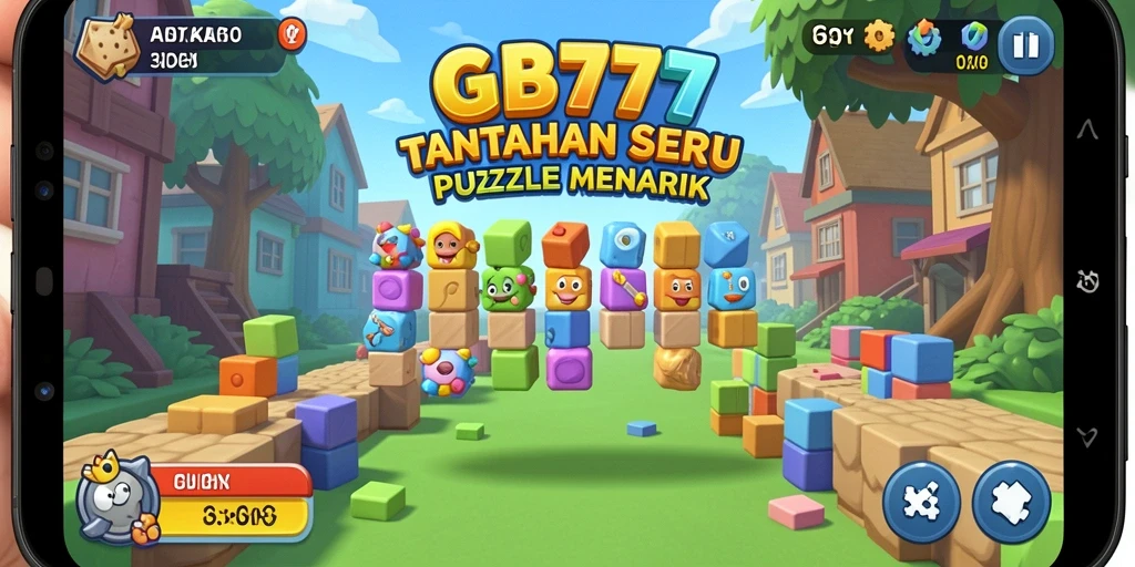 Screenshot utama GB777 menampilkan gameplay Puzzle penuh warna dan menantang.