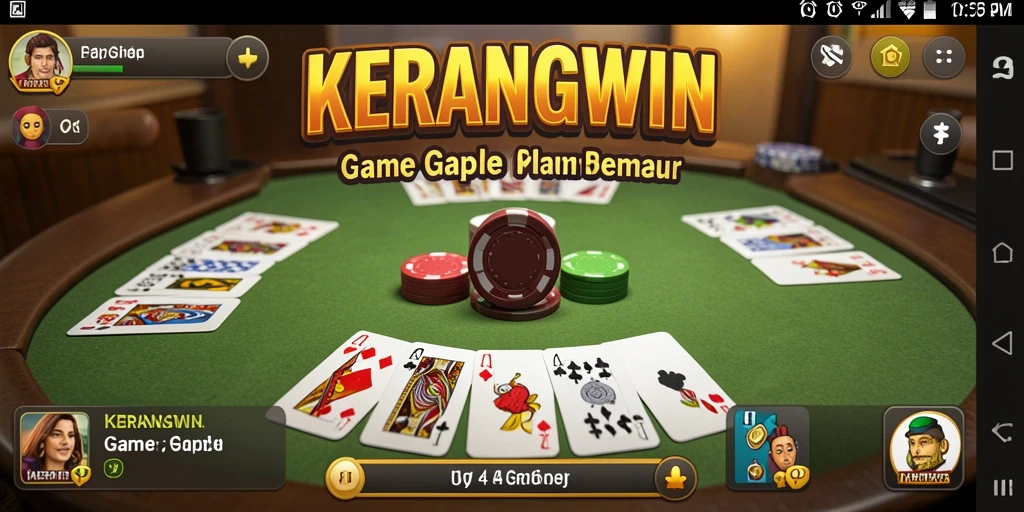 Gameplay seru KERANGWIN dengan domino dan strategi yang menantang.