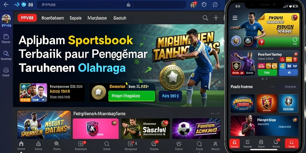 Tangkapan layar utama PPV88 menunjukkan fitur taruhan olahraga yang interaktif.