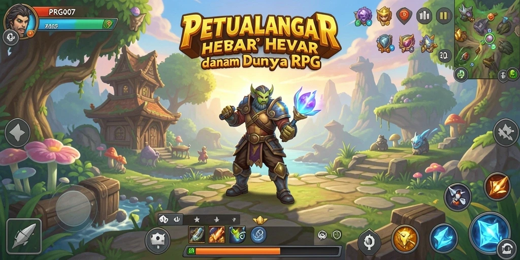 Screenshot gameplay PRG007 yang menampilkan aksi RPG yang mendebarkan.