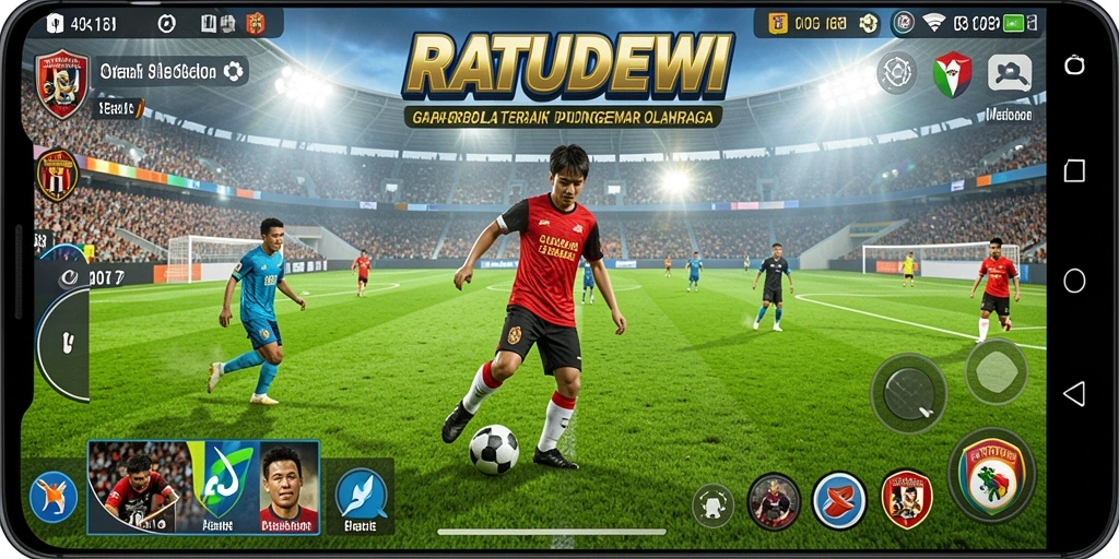 Tampilan seru pertandingan sepak bola di RATUDEWI.