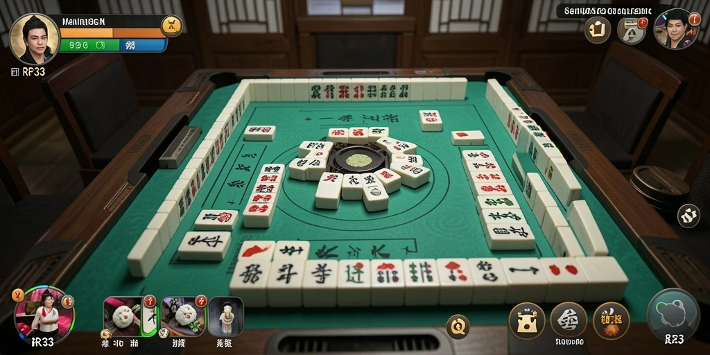 Tampilan gameplay yang menarik dalam permainan Mahjong RR33.