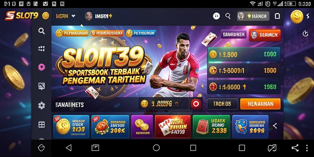 Tampilan interaktif dari gameplay SLOT39 yang mendebarkan.