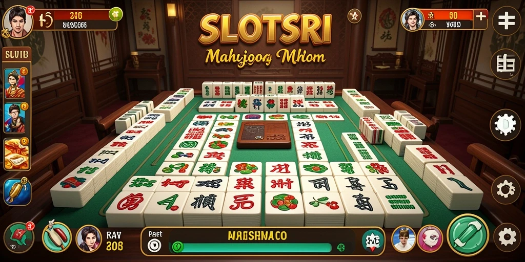 Screenshot gameplay SLOTSRI menampilkan aksi seru dalam permainan Mahjong.
