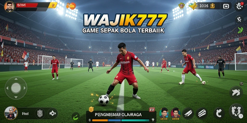 Tampilan gameplay seru dari WAJIK777 menunjukkan aksi sepak bola yang mendebarkan.